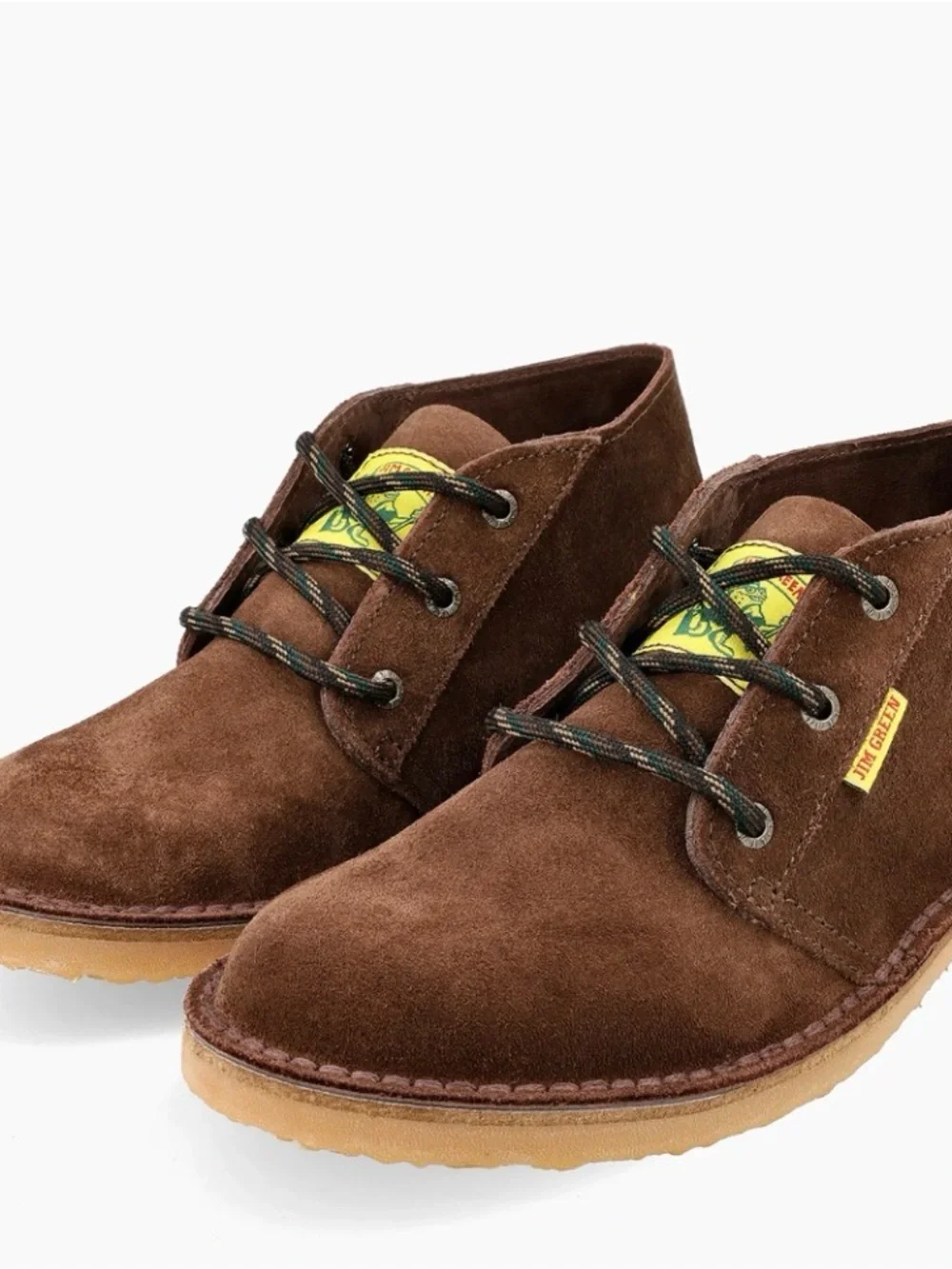 NWT Jim Green Men's Brown Suede Chukka Boots with Gum Crepe Sole